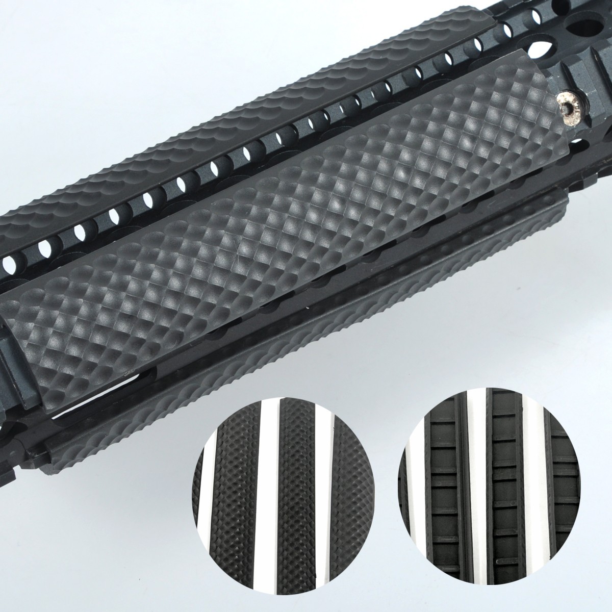 4PCS 6.2" Picatinny Rail Rubber Protector Covers Soft Rubber Panel Golf