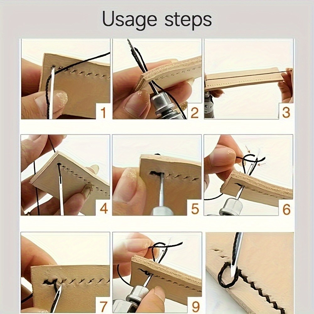 Leather Sewing Tool Kit - Handheld for Leather Craft & Repair
