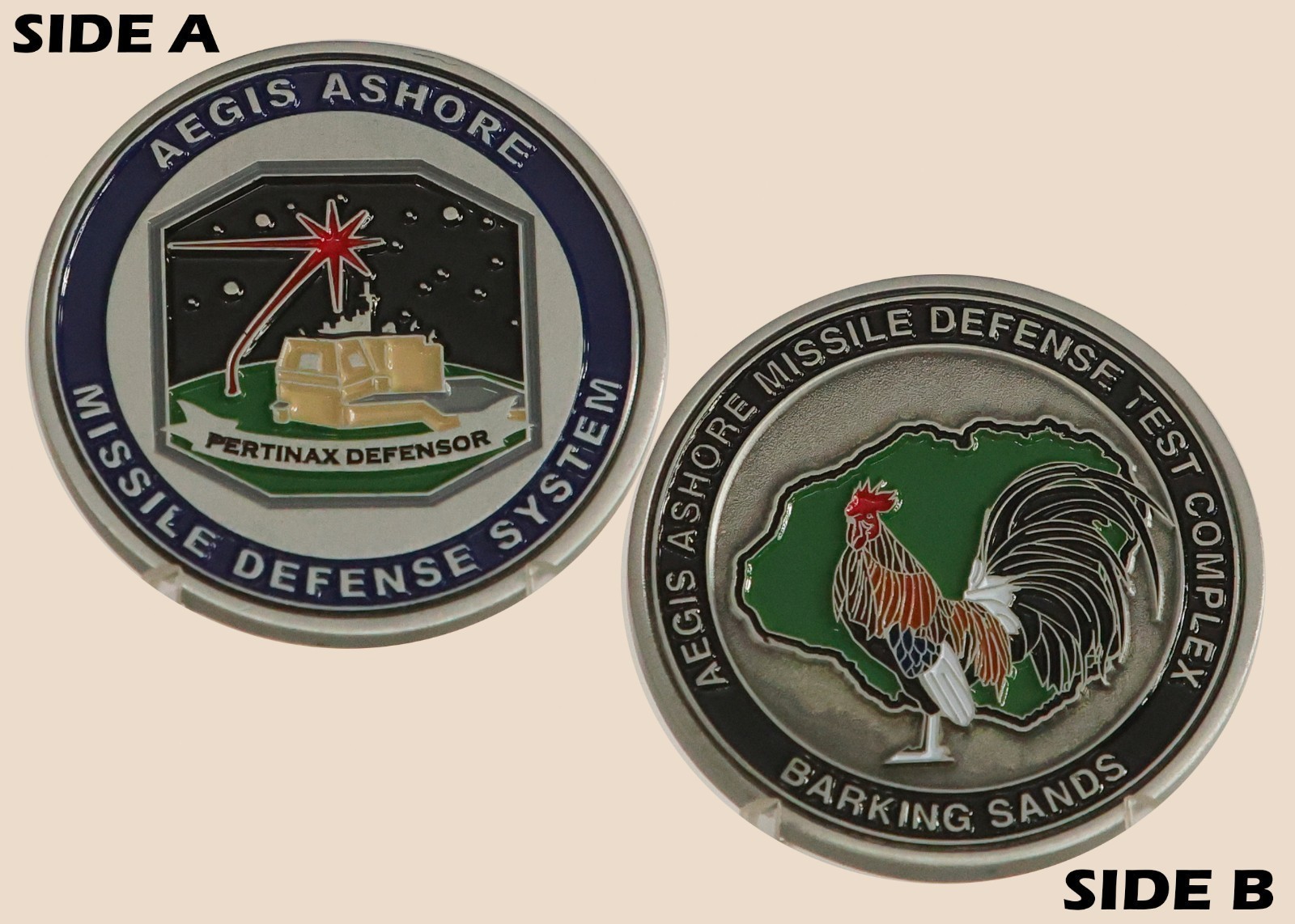Aegis Ashore Missile Defense Barking Sands Test Complex Challenge Coin  3#B
