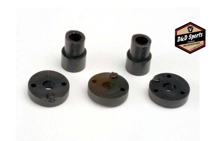 Traxxas 2669 Piston head set, 2 hole(2), 3 hole(2), shock mounting bushings HOSS
