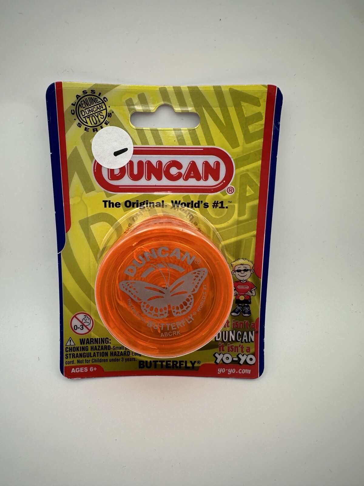 Duncan Toys Butterfly Yo-Yo, Beginner Yo-Yo with String, Steel Axle - Orange