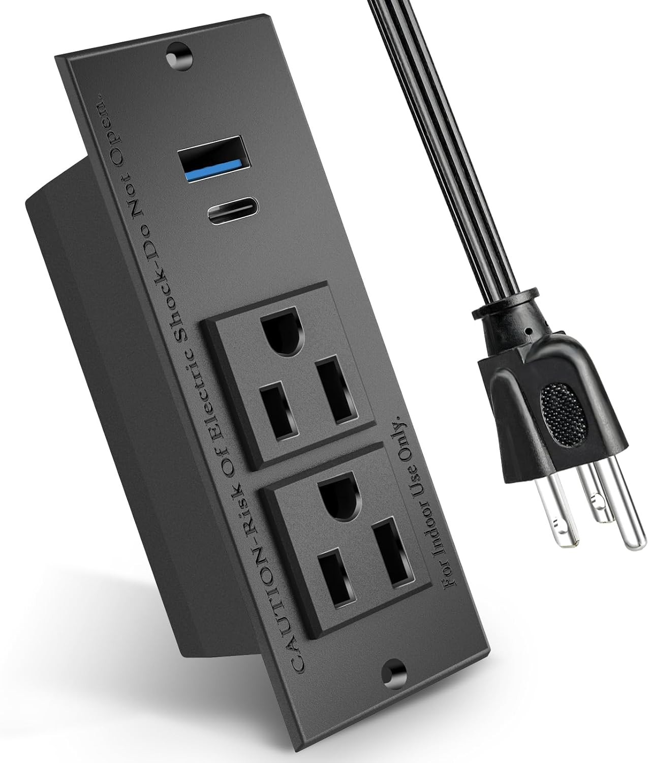 20W PD Conference Recessed Power Strip with Fast USB C, USB-C, 2AC++Type C