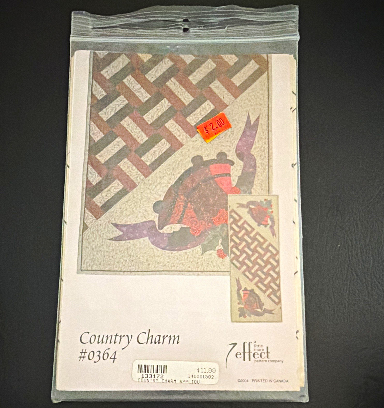 Y2K A Little More Effect Country Charm Applique Quilt Pattern #0364 Grandmacore