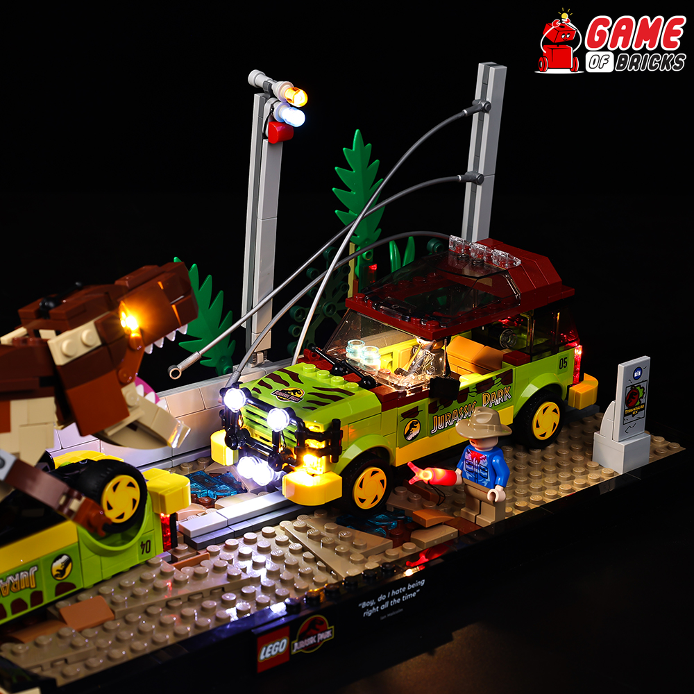 LED Light Kit for T. rex Breakout - Compatible with LEGO® 76956 Set (Remote)