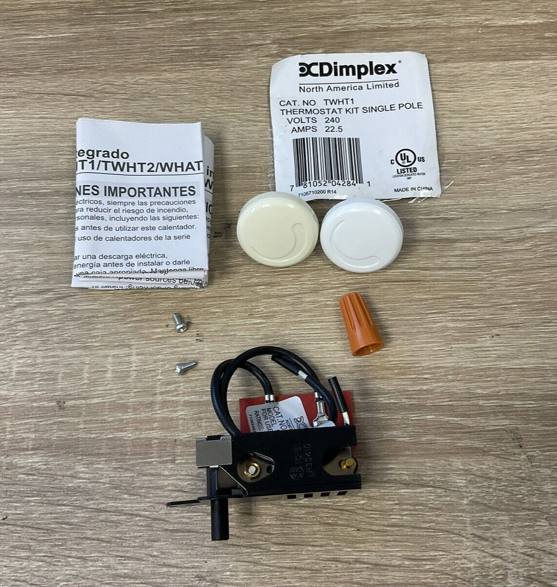 Dimplex TWHT1 Built in Stat Single Pole Thermostat Kit 240V / 22.5A  White