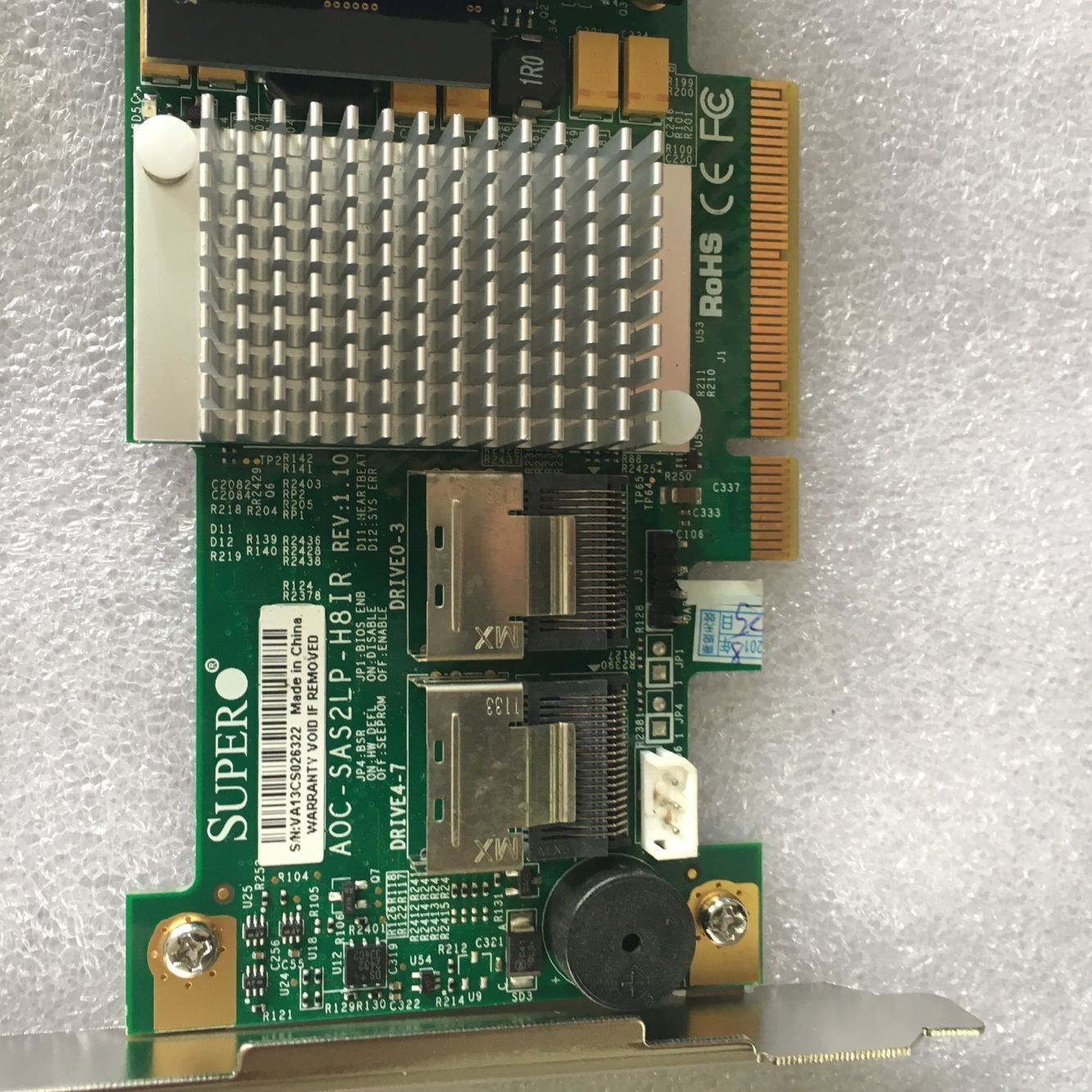 Supermicro AOC-SAS2LP-H8IR SAS2 PCI-e X8 RAID Controller + Battery