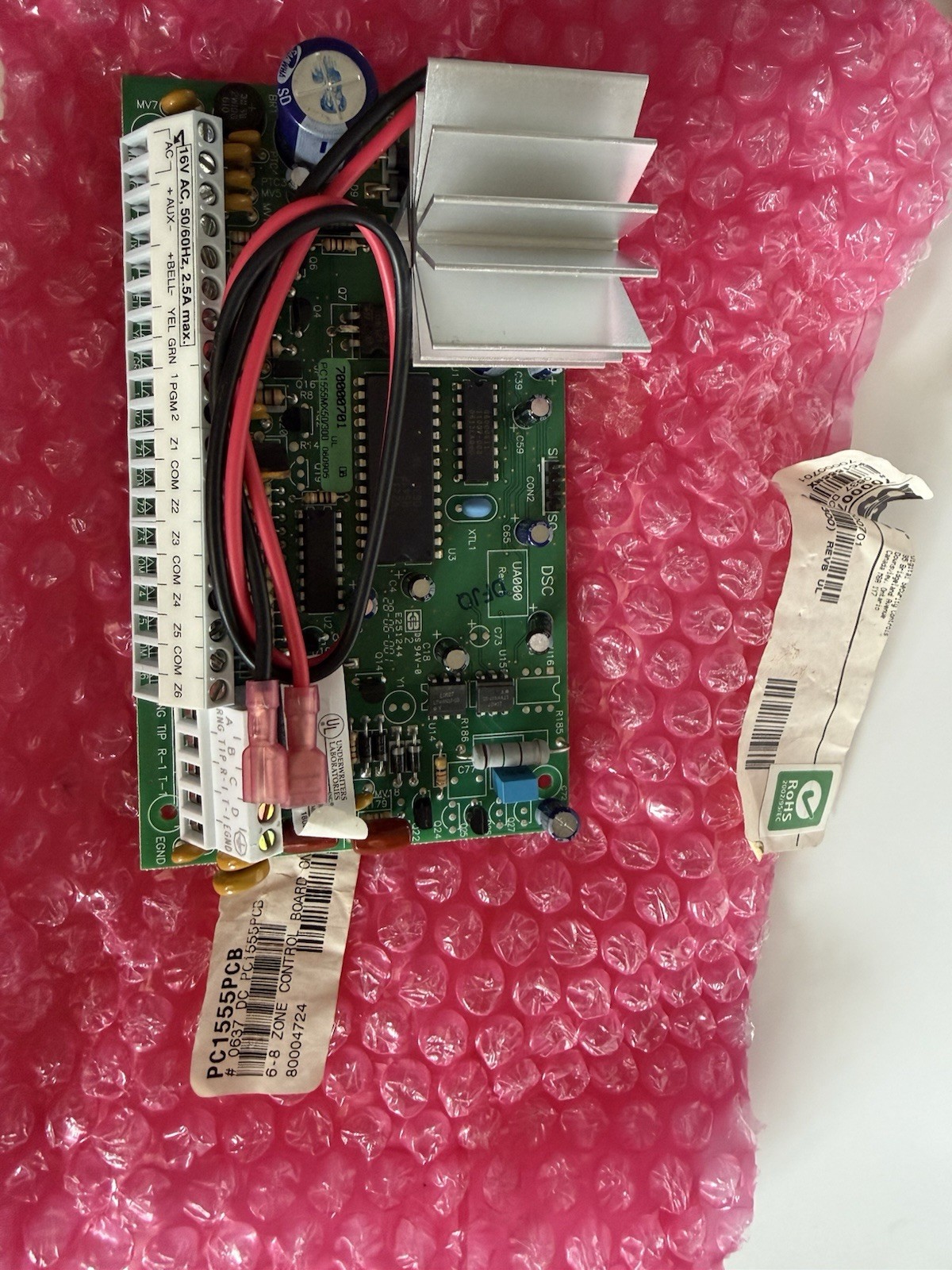 DSC PC1555MX Alarm Control Panel Factory Serviced Never Installed PC 1555 MX
