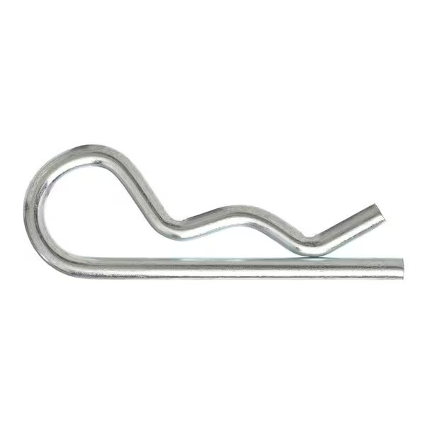 Cotter Pin, Bridge, 1/4 in Pin Dia, 4 in Shank Lg, Steel, Zinc Plated , 10 PK