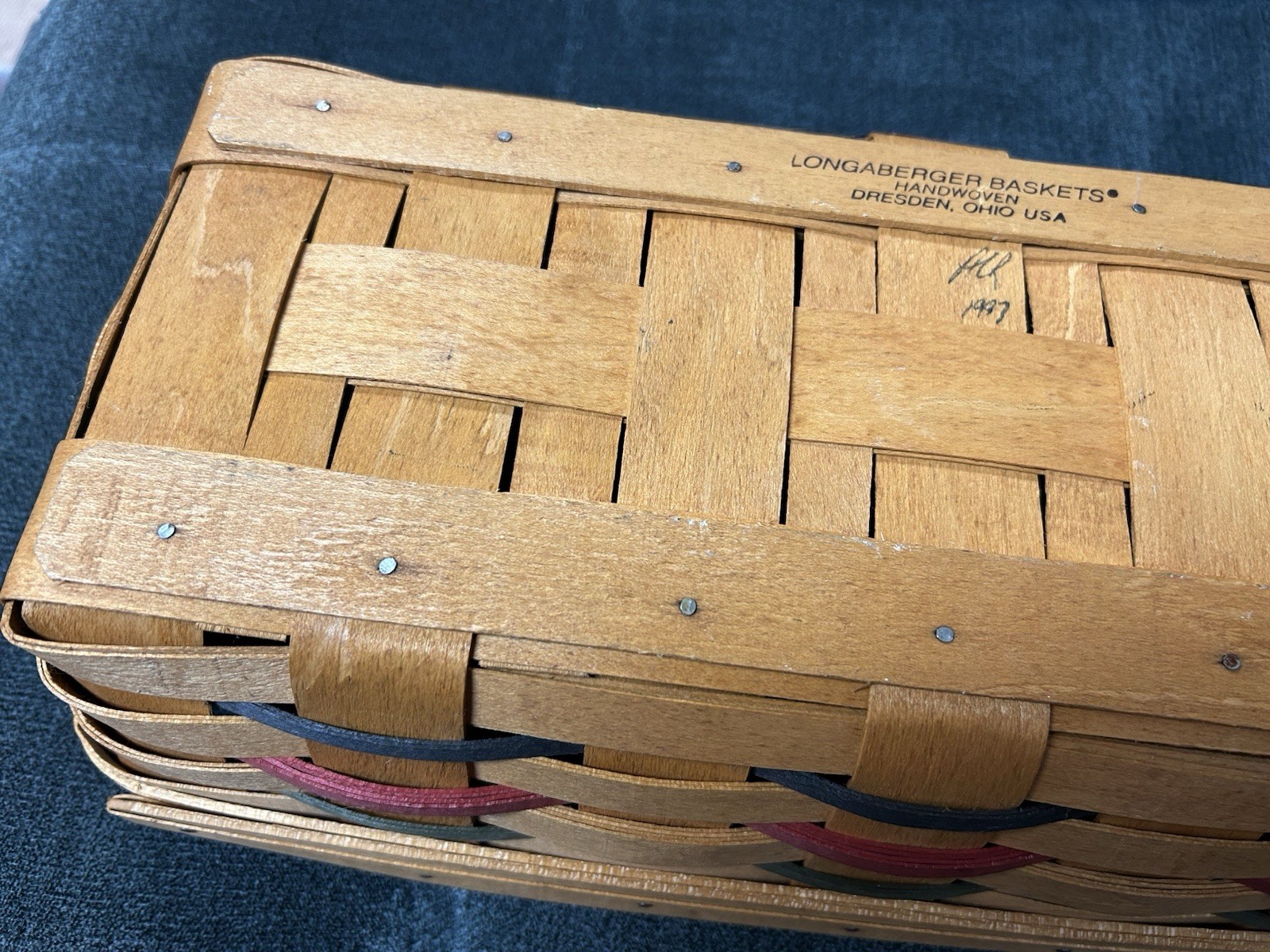 Longeberger Basket. Rectangular 14.5” X 7.5” X 4”.