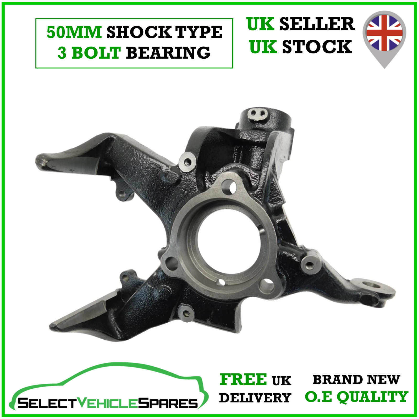 NEW SKODA OCTAVIA MK2 / YETI PASSENGER FRONT WHEEL BEARING HUB & BRAKE CARRIER