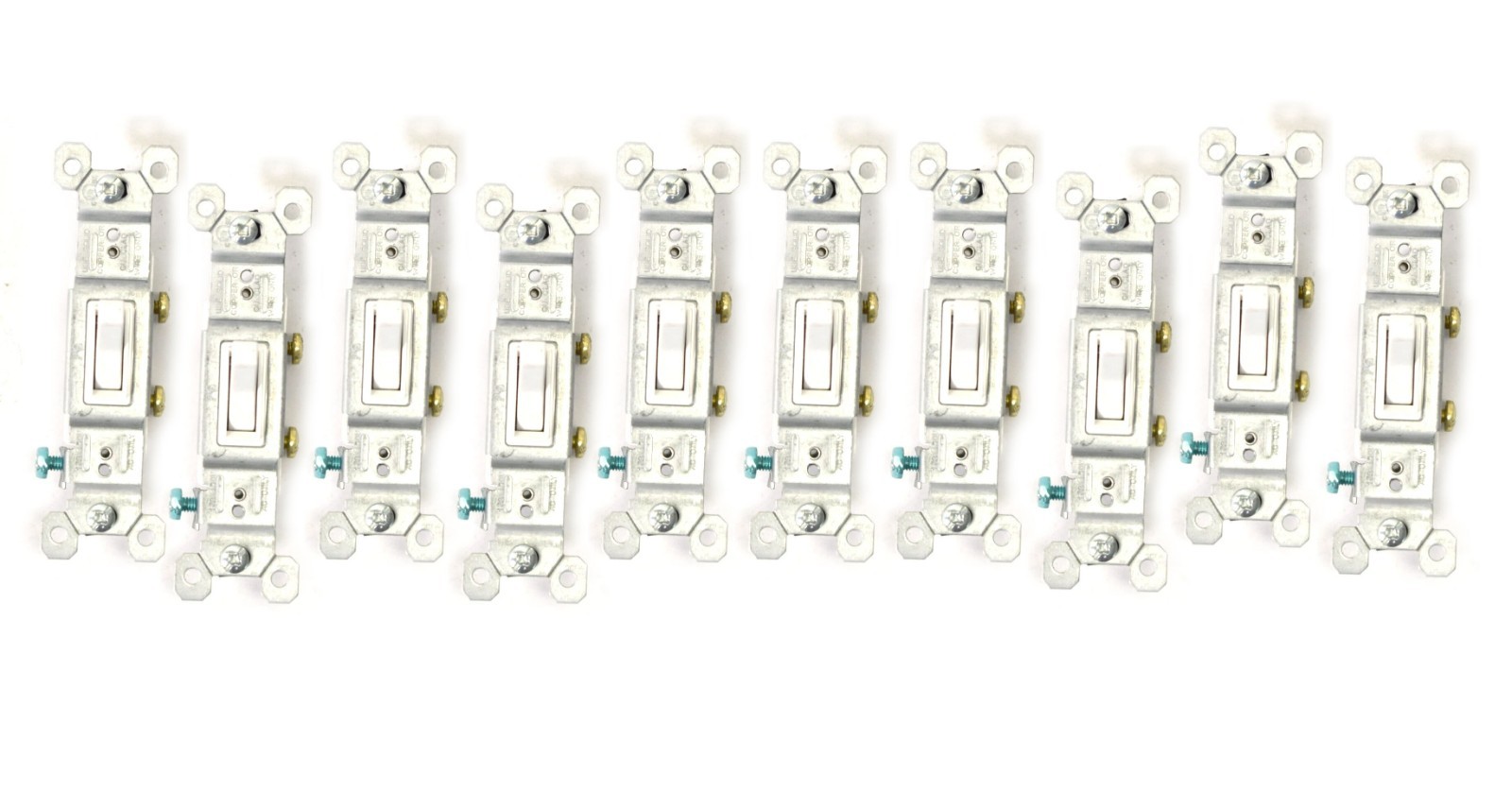 Lot of 10 Pass & Seymour Trade Master On/Off Toggle Switch 660-WG Single Pole