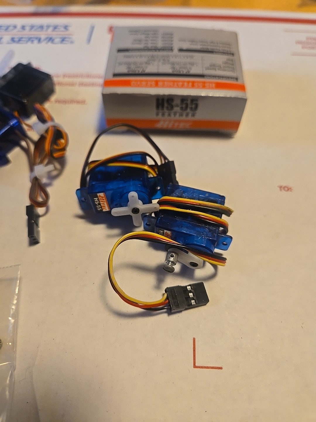 Hitec HS-55 Feather Micro Remote Control Airplane Servo, & Extras