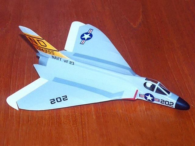 Douglas F4D Skyray F/F 11" Wingspan RC Model Airplane Printed Plans &Templates