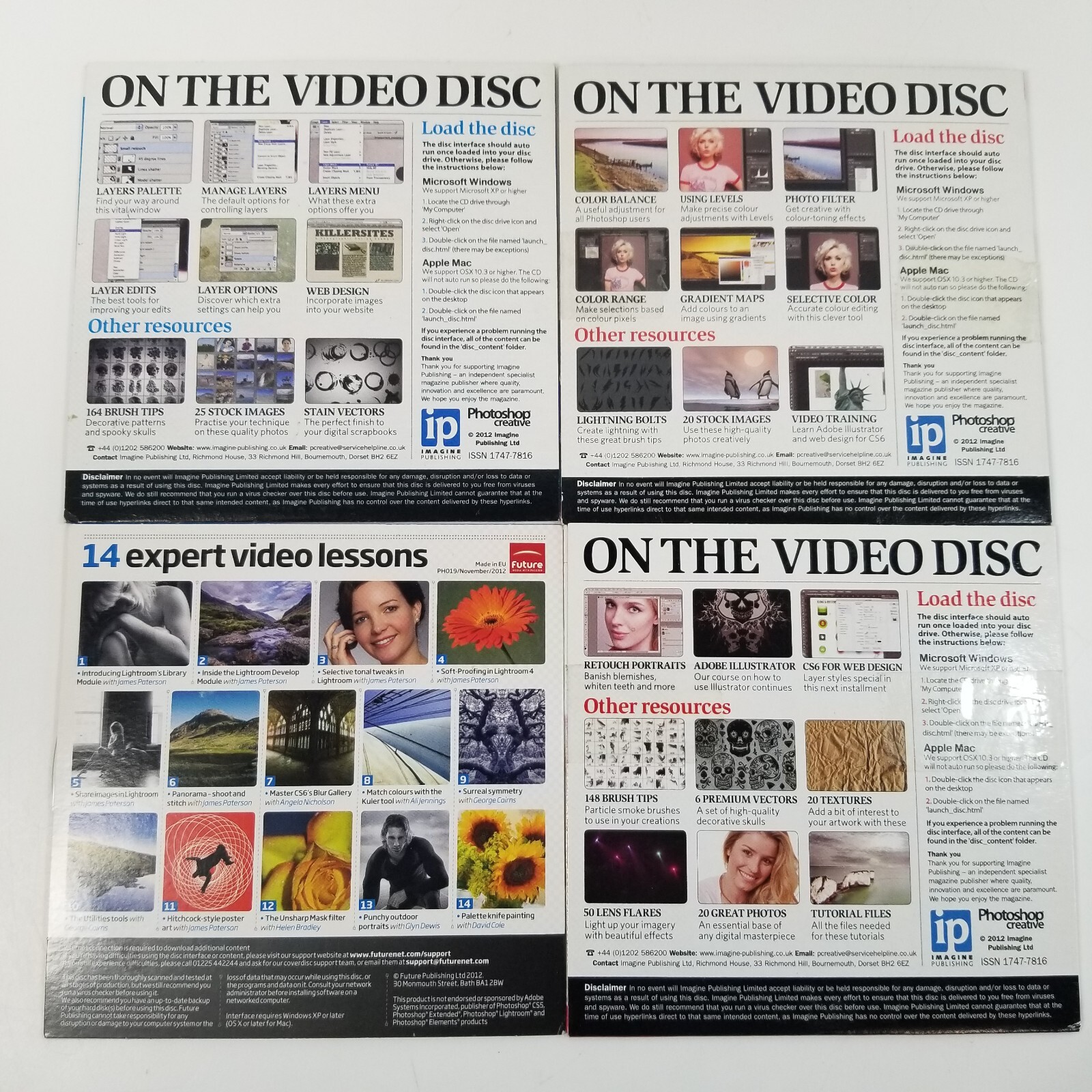 22 Photoshop Magazine Bonus CD-ROM Videos Tutorials Software Brushes Textures