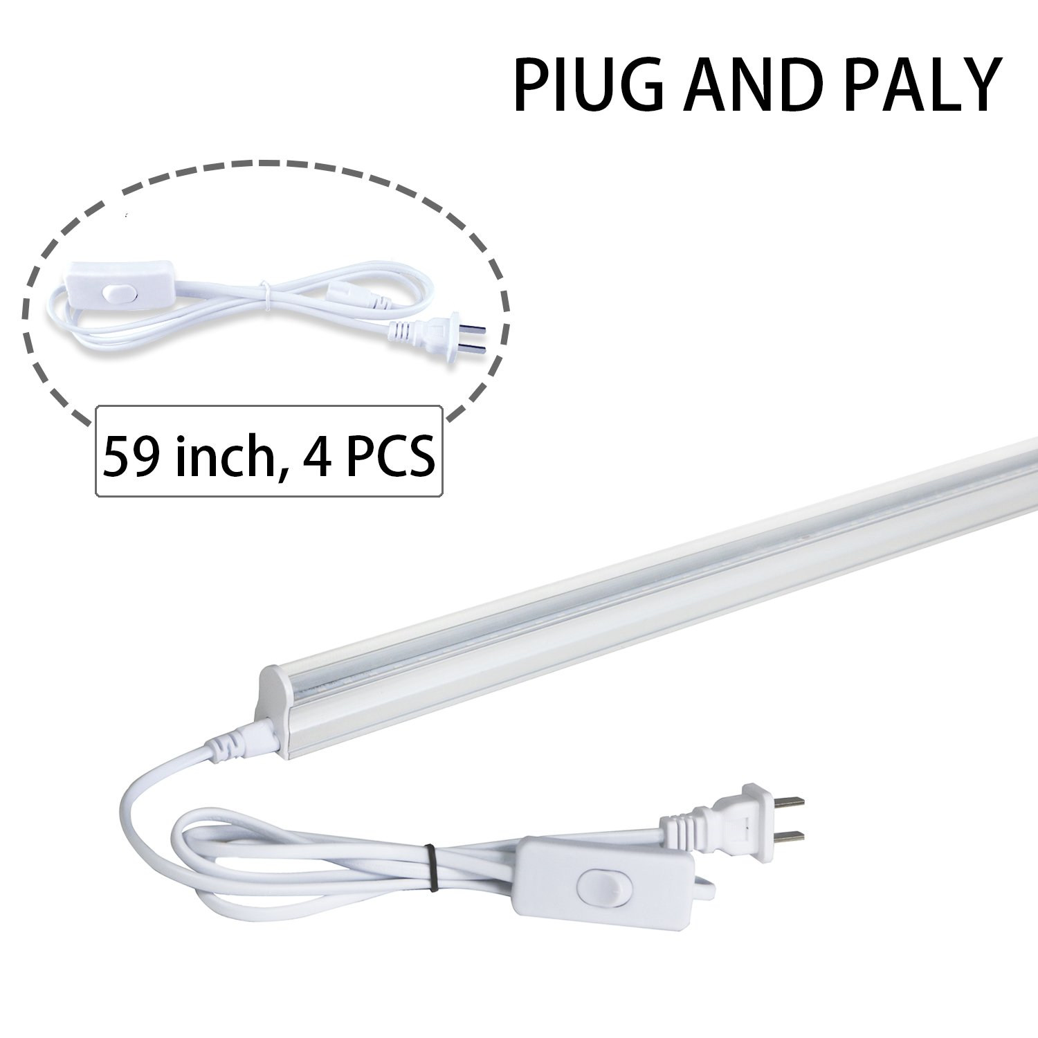 4 UV LED BlackLight bar 9w 2ft T5 Bulb Black Light Fixture Party Poster DJ Stage