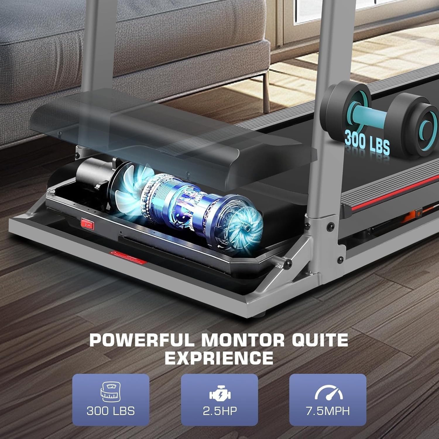 🏃‍➡ Unique Adjustable Height Design Treadmill Machine for Home Excercise🏃‍➡