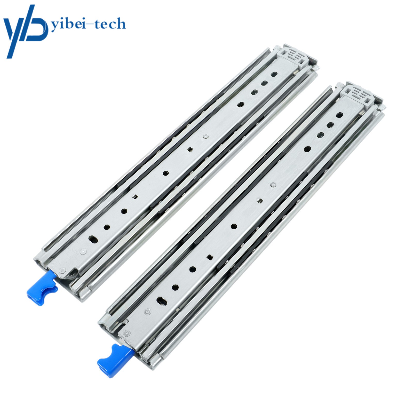 1 Pair Locking Drawer Slides 16" Full Extension & Lock 500 lb Load Capacity
