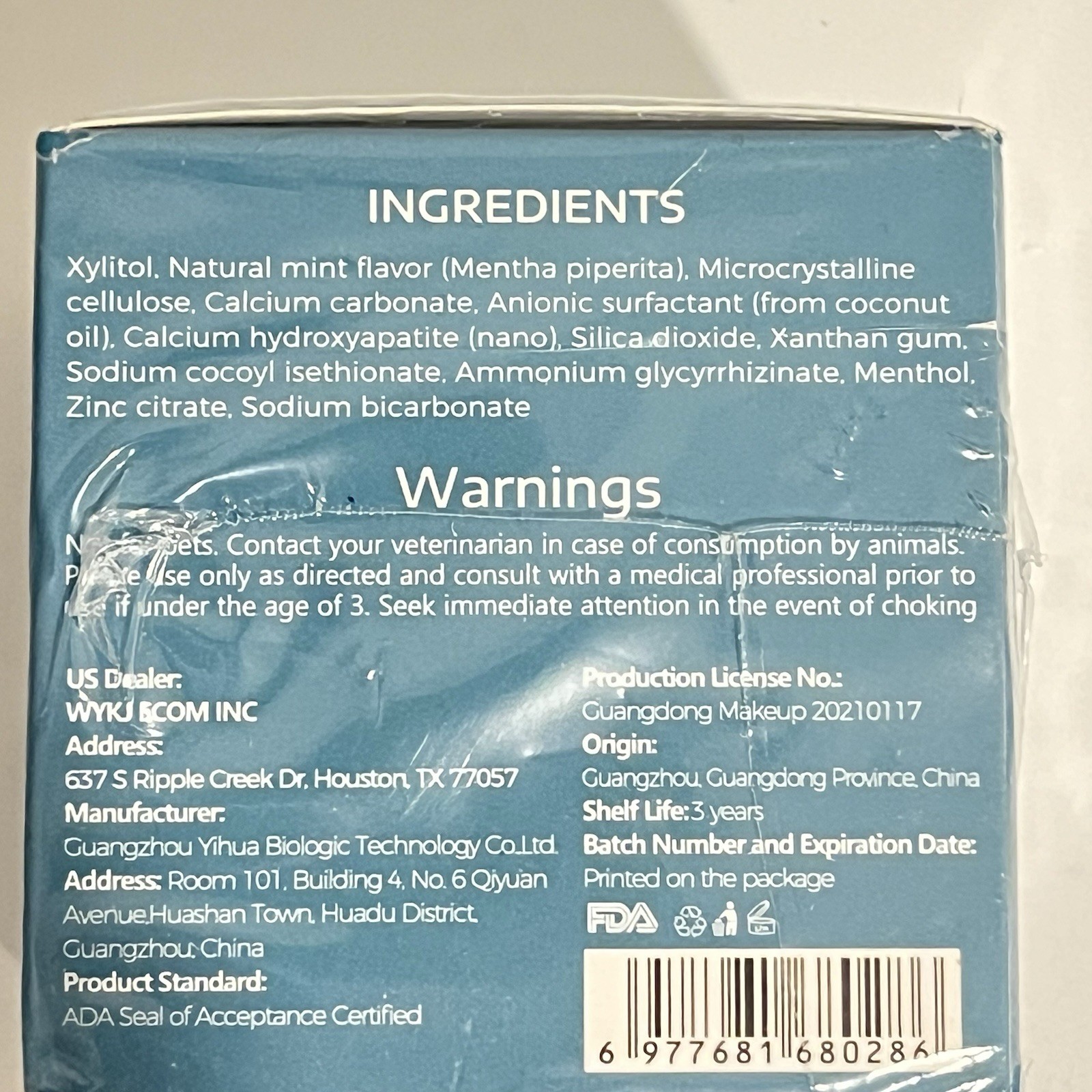 astra glow 8% hydroxyapatite toothpaste tablets new Sealed