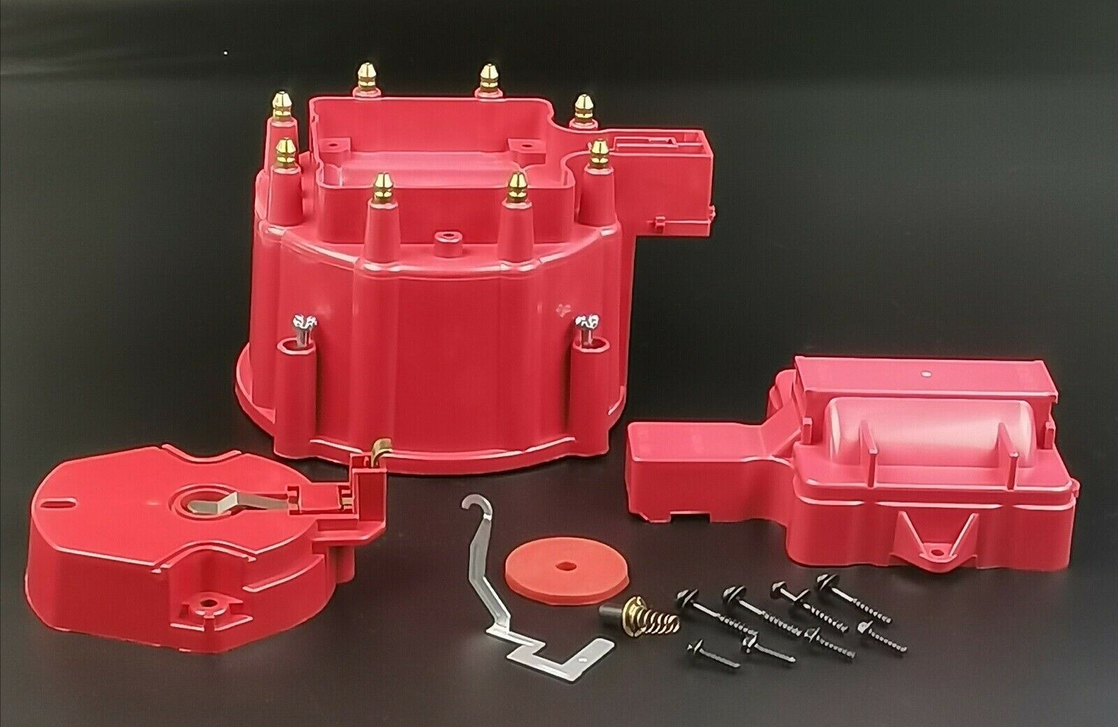 Chevy GM Red HEI Large Distributor Cap Rotor Kit SBC BBC 305 327 350 396 454
