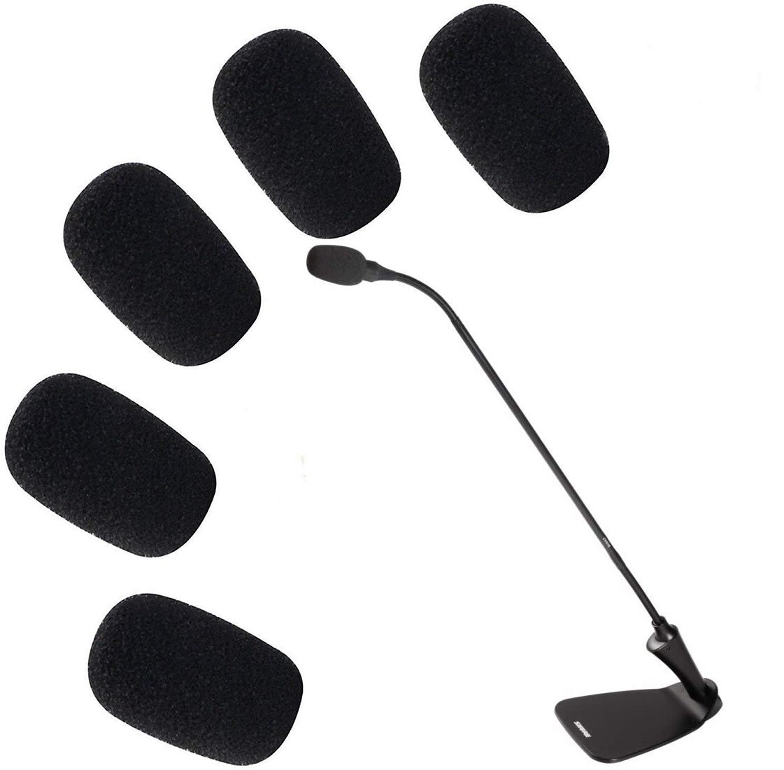 5 Pack Microphone Windscreen for Shure CVG18-B/C Gooseneck Condenser Microphone