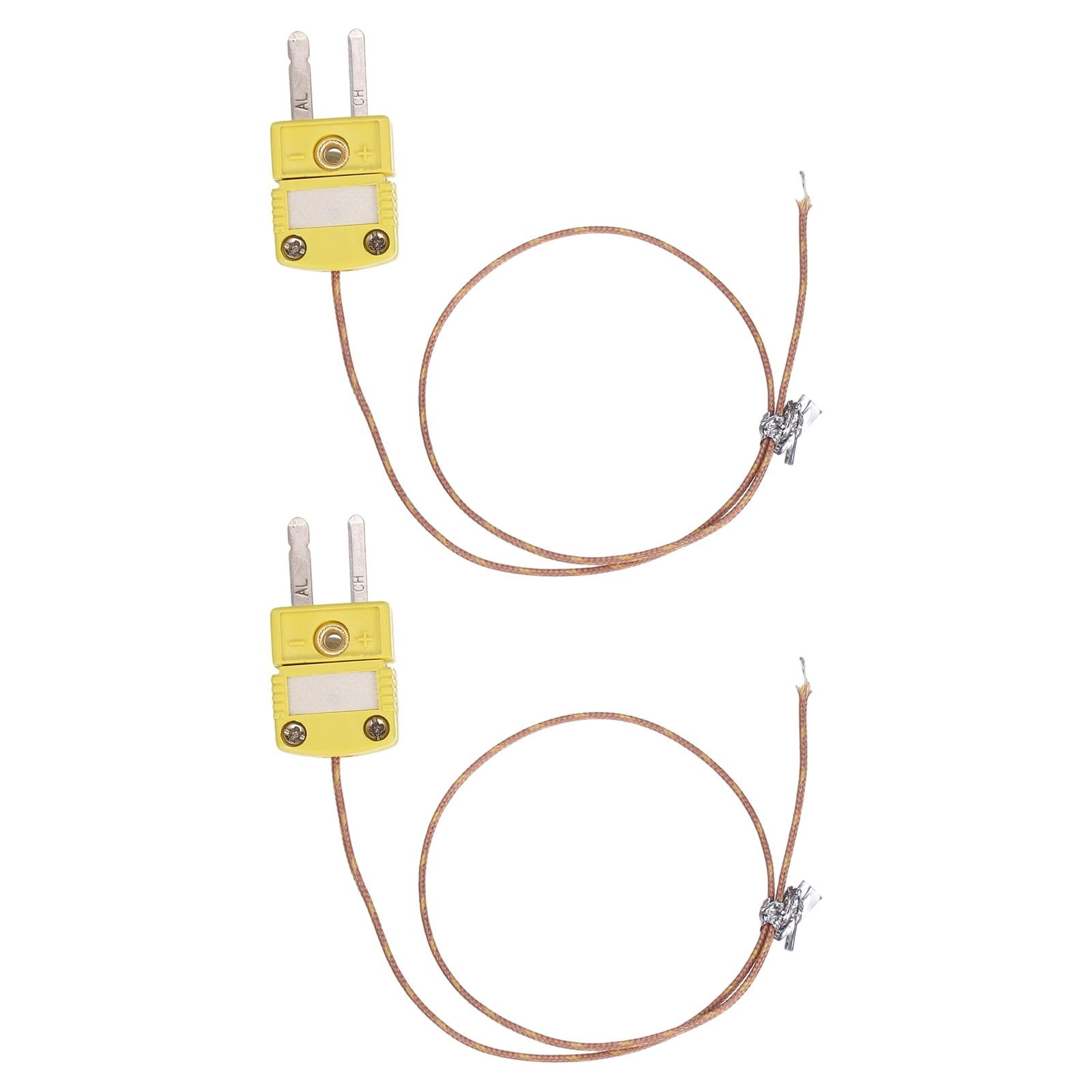 2Pcs K Type Thermocouple 1ft Temperature Sensing Line -50°C-482°C