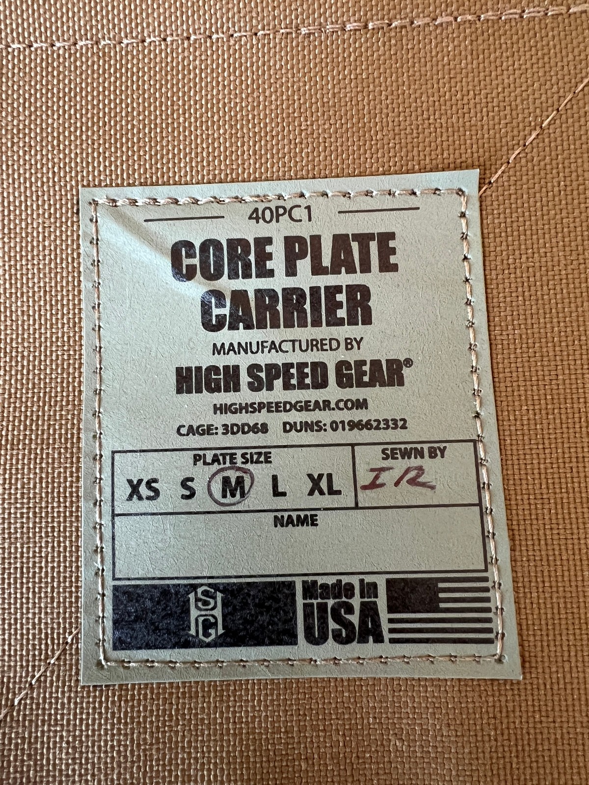 HSGI (High Speed Gear) Core Plate Carrier *NEW MEDIUM MULTICAM*