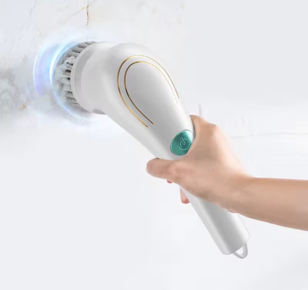 Electric Spin Scrubber Rechargeable Cleaning Brush Scrubber With 5 Brush Heads