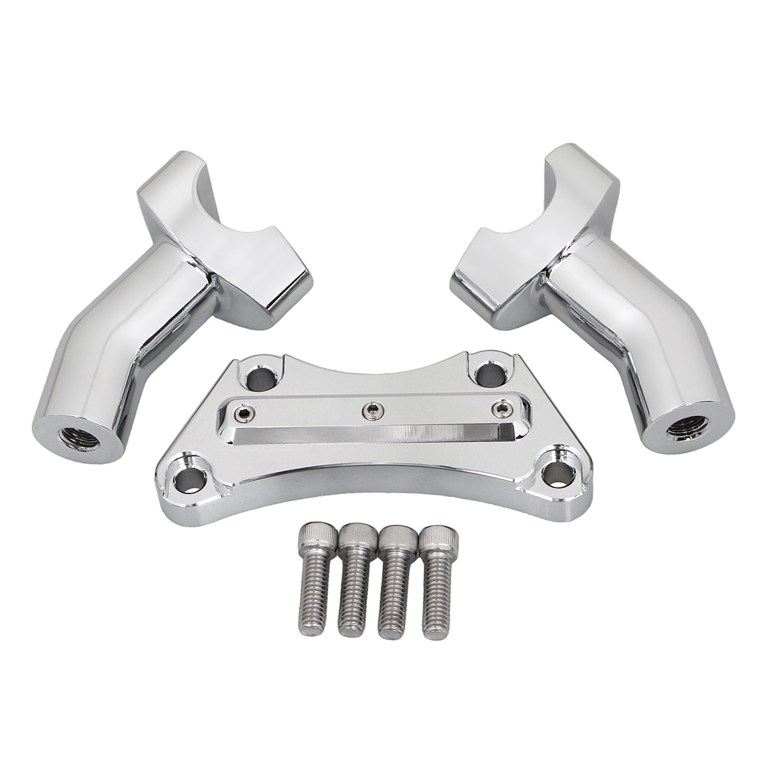 3.5" Pullback Aluminum Handlebar Riser Top Clamp For Harley Dyna Fat Boy FLSTF