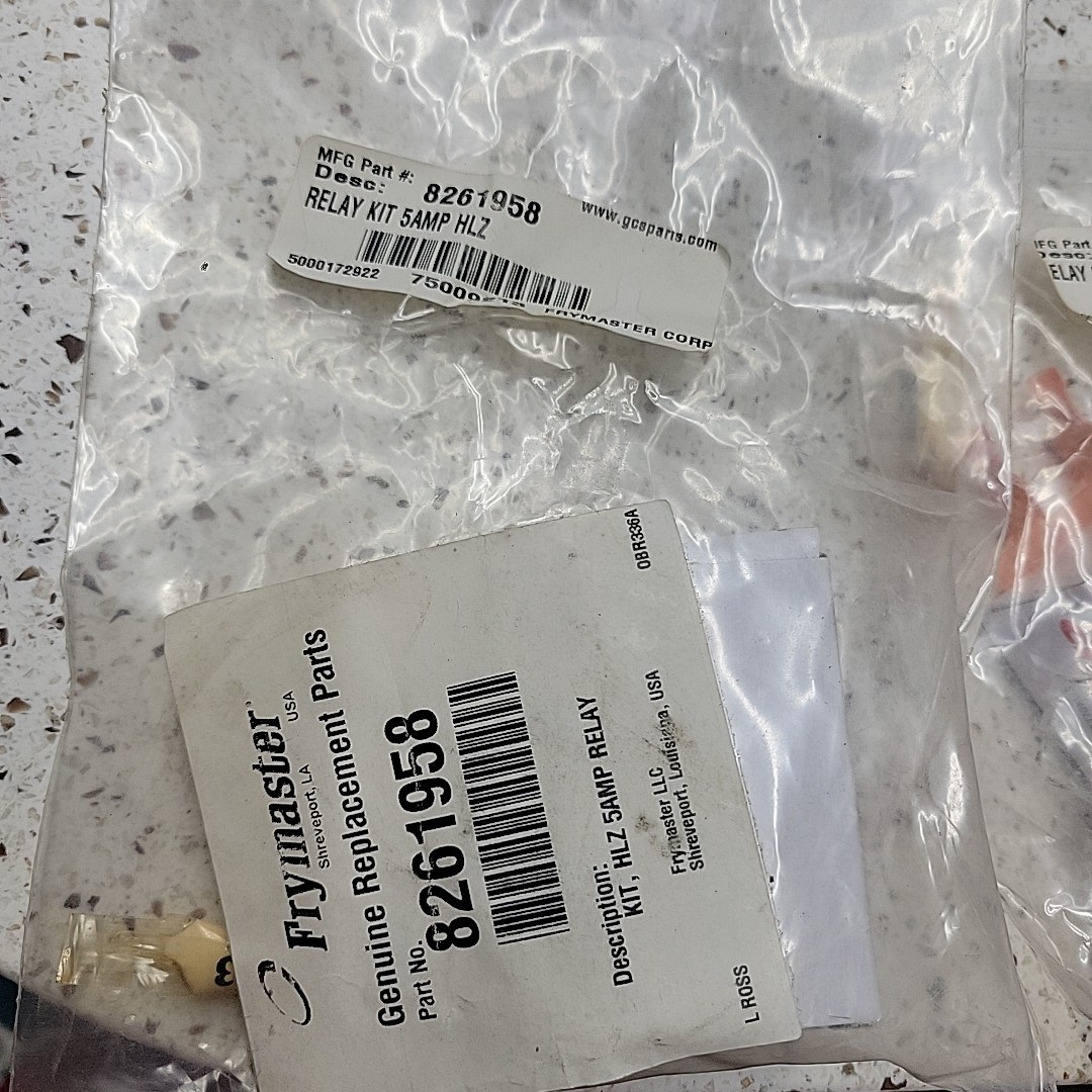 2 NEW Frymaster 8261958 OEM 5Amp Relay Kit GCSParts