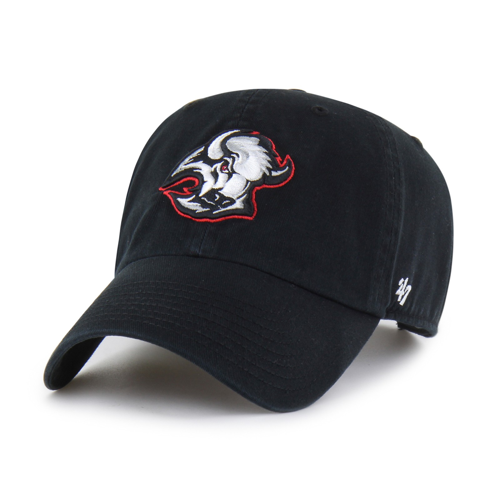 Men's '47  Black Buffalo Sabres Logo Clean Up Adjustable Hat