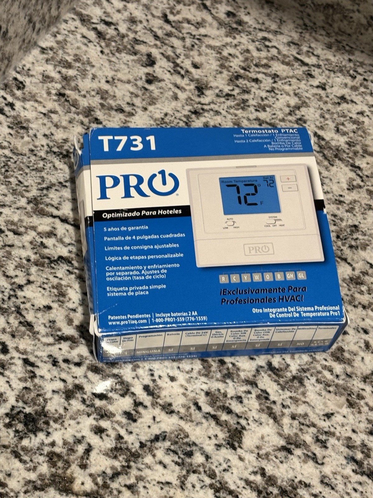 PRO1 T731 Digital Non-Programmable PTAC Thermostat Heat & Cool