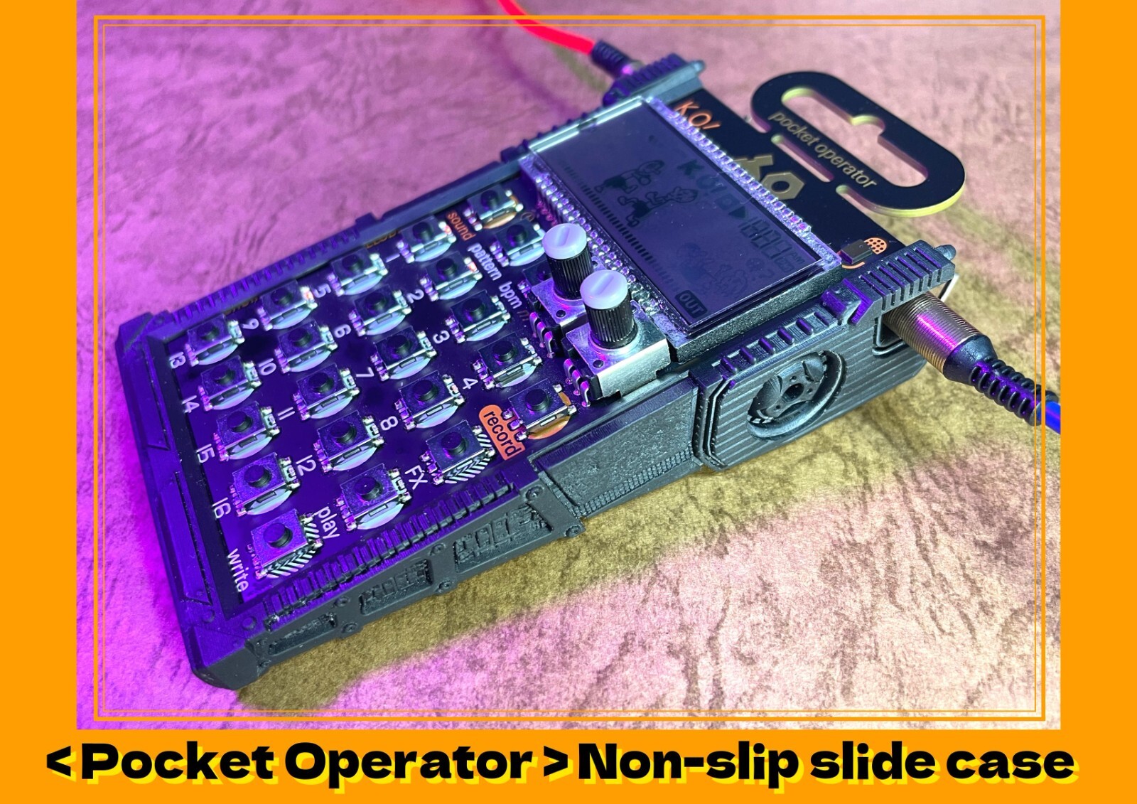 Pocket Operator Non-slip Slide Case-Sci-Fi | Back Cover | Teenage Engineering
