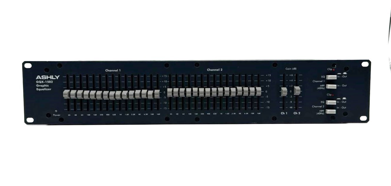 Ashly GQX-1502 Dual 15-Band Stereo Graphic Equalizer