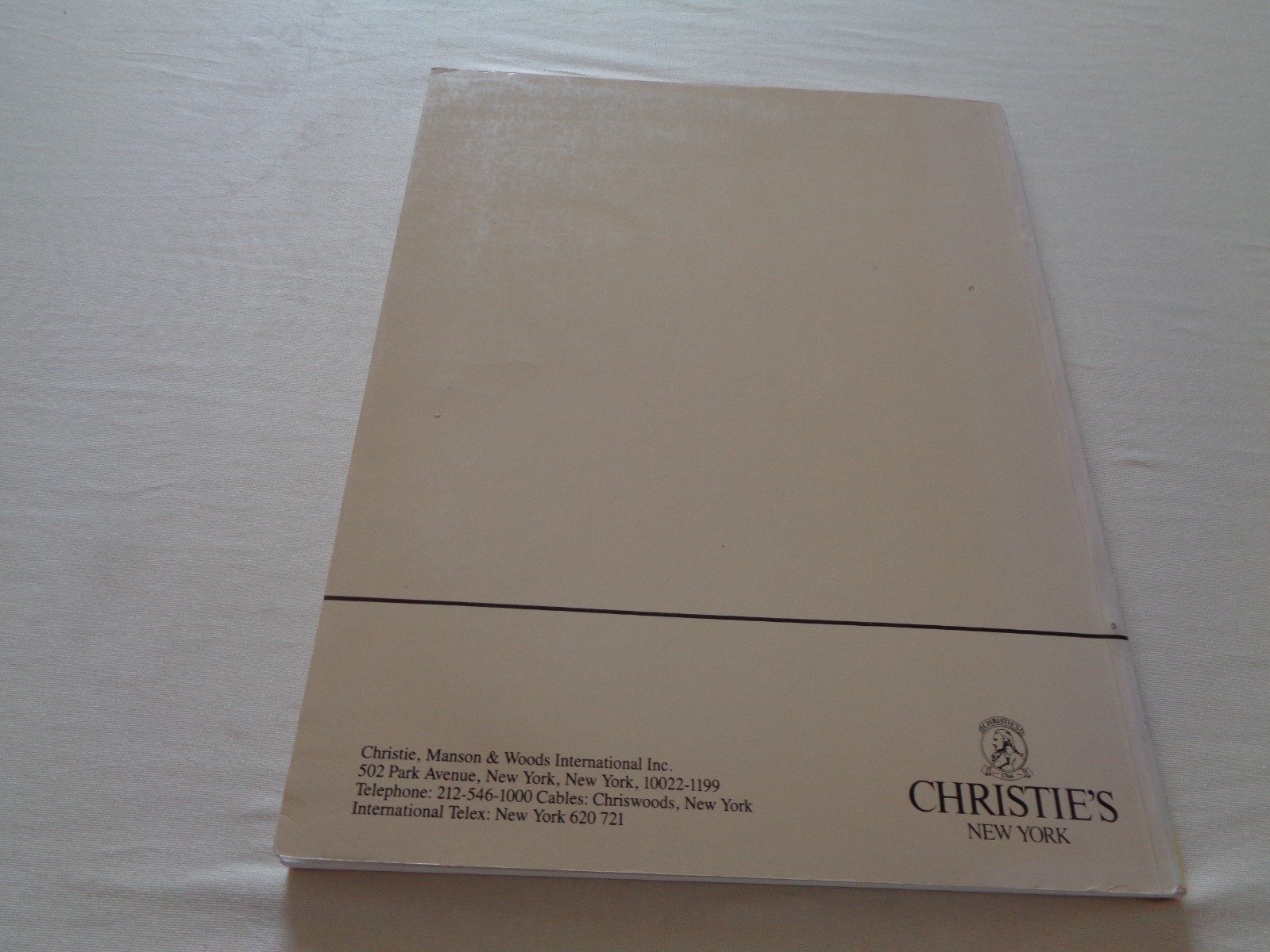 Christie's Auction Catalog 1985 Contemporary Art Christo Dzubas Ruscha Stella