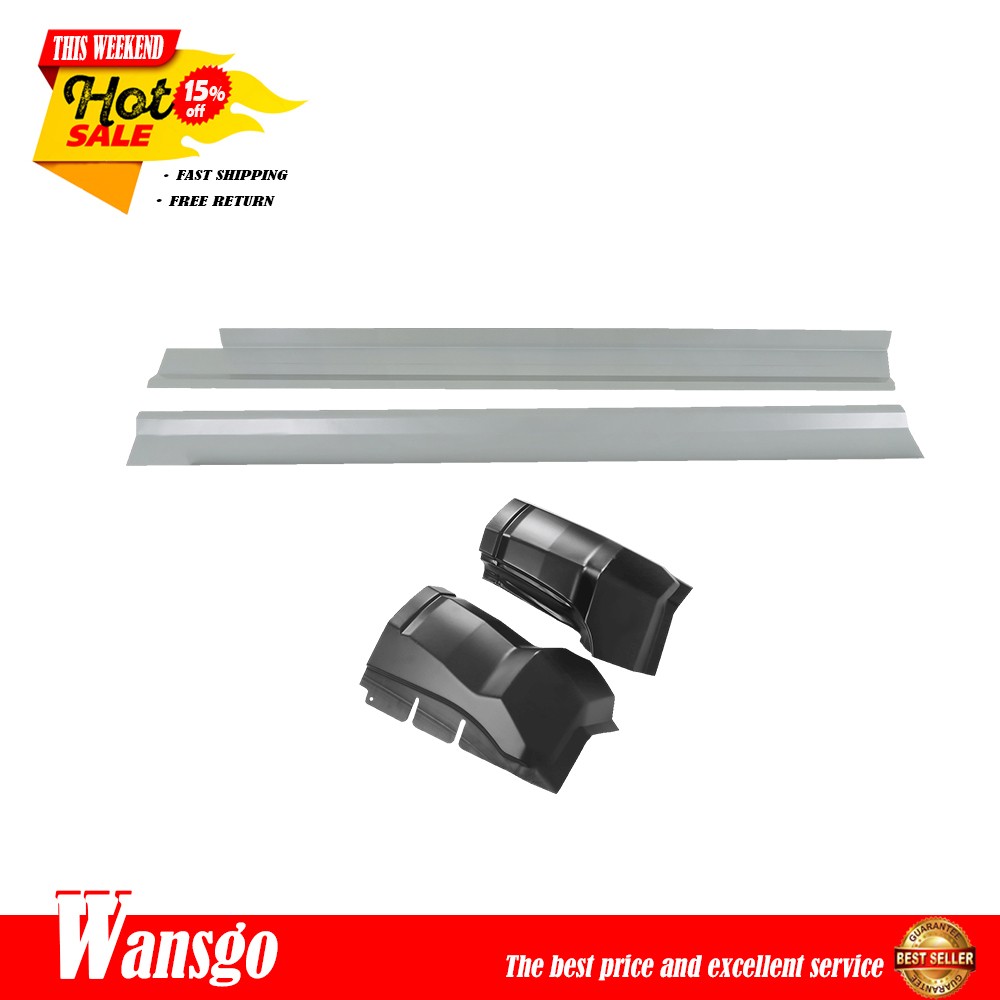 For Dodge Ram 1500 2500 3500 Extended Cab 2009-18 Silver&Black Rocker Panels New