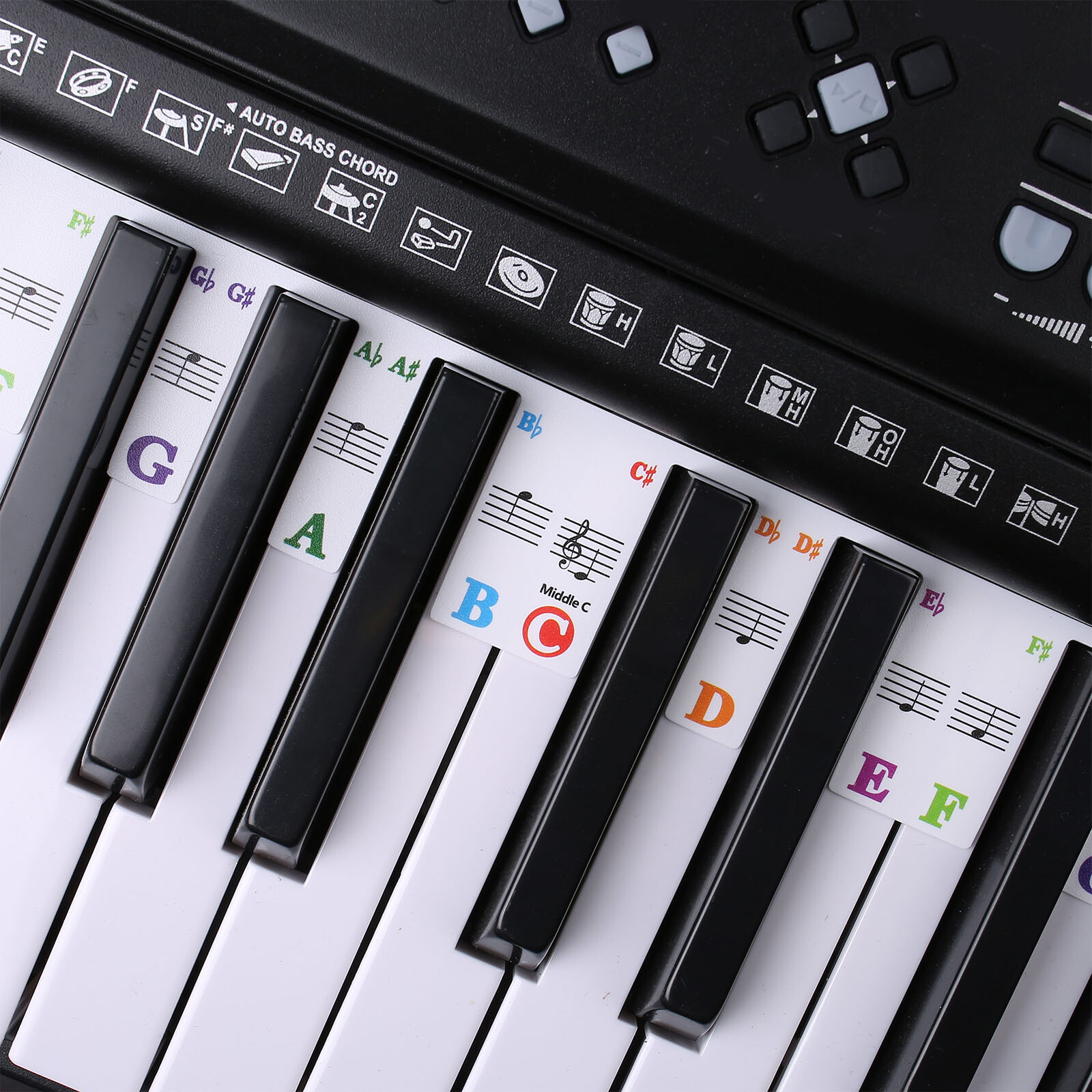 85cm 61 Key Piano Notes Guide for Beginner Removable Piano Keyboard Note Labels