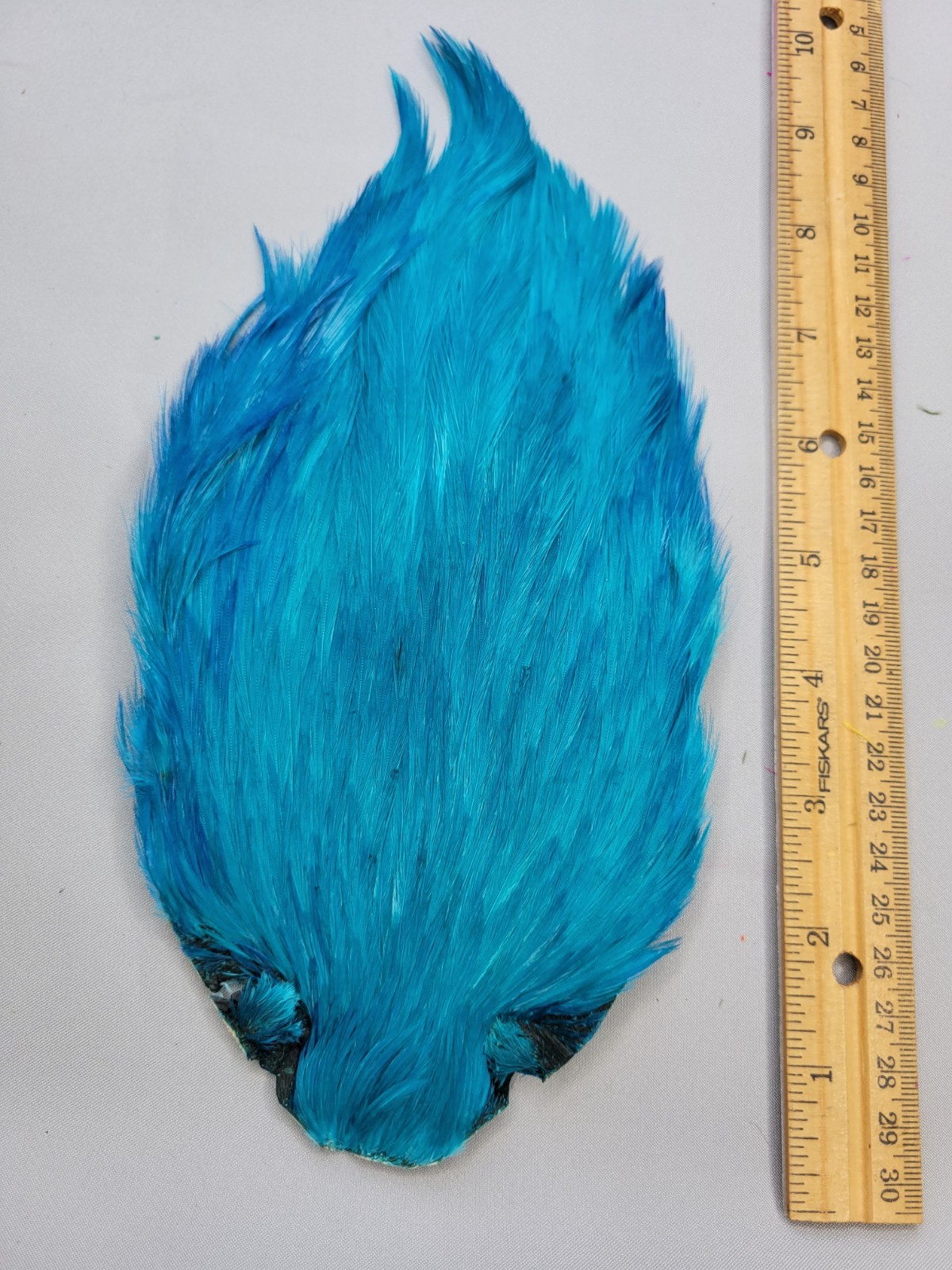 Lot 93,  Top Quality  BLUE  India Rooster Streamer Neck Cape Feathers