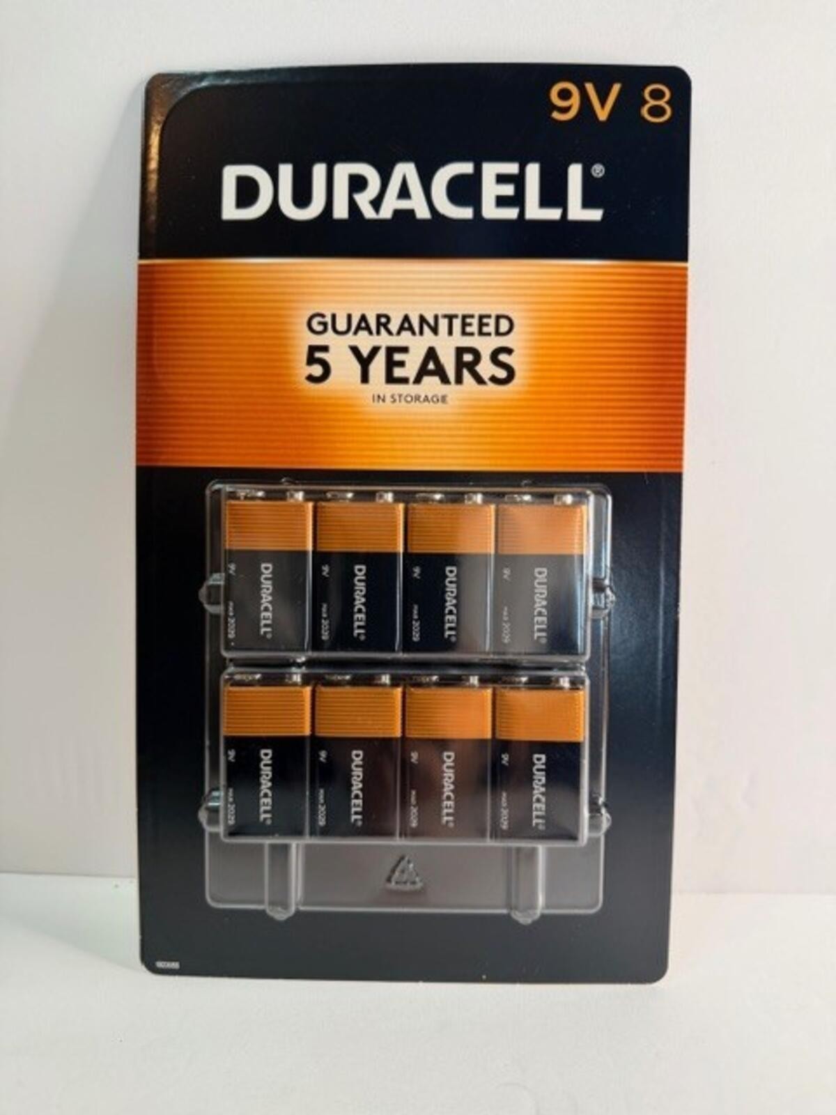 Duracell Coppertop 9V Alkaline Batteries - 8 Pack Exp Mar 2029 #182
