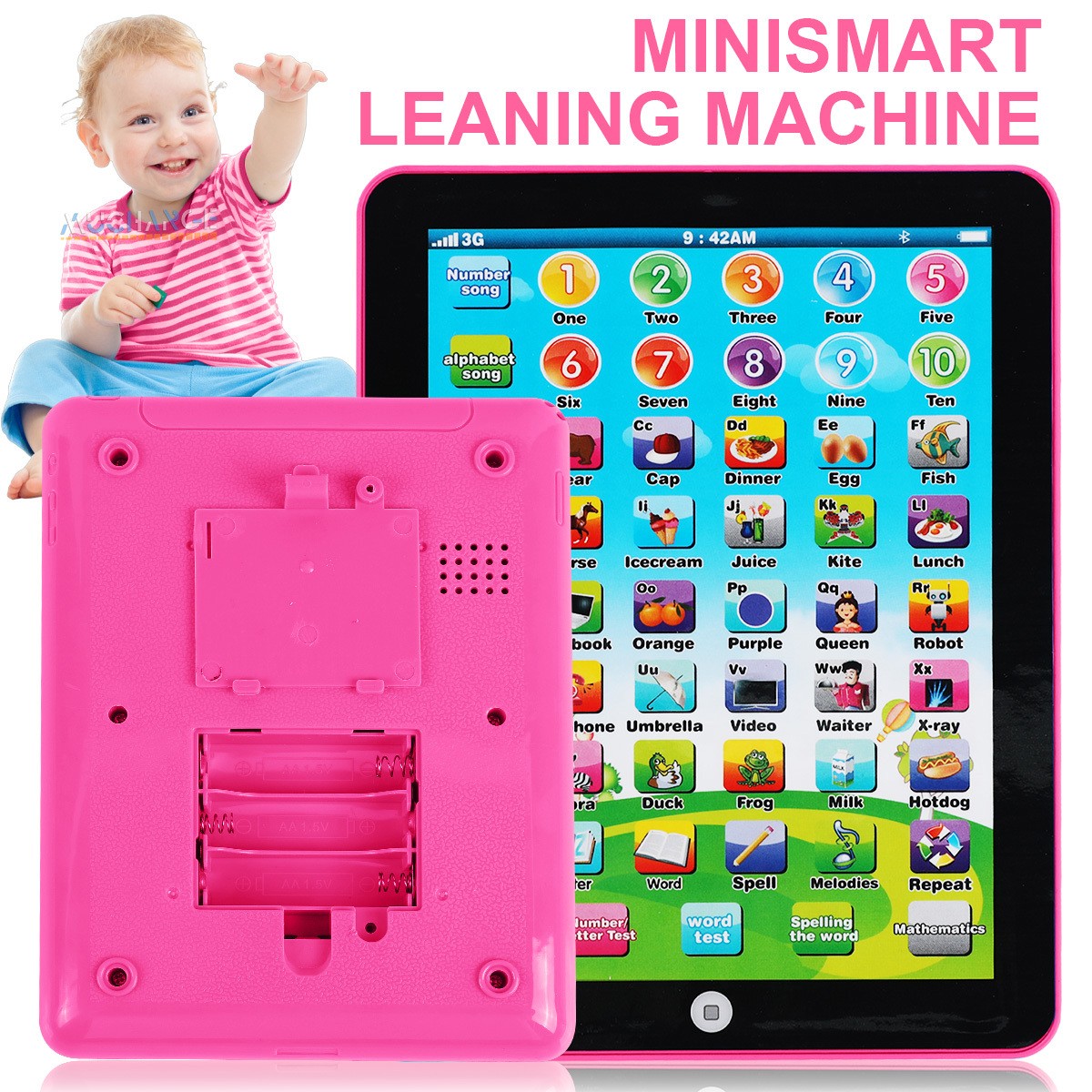 Early Learning Machine Tablet Pad Toys For Ages 1+ Toddlers Baby Kids Game Learn