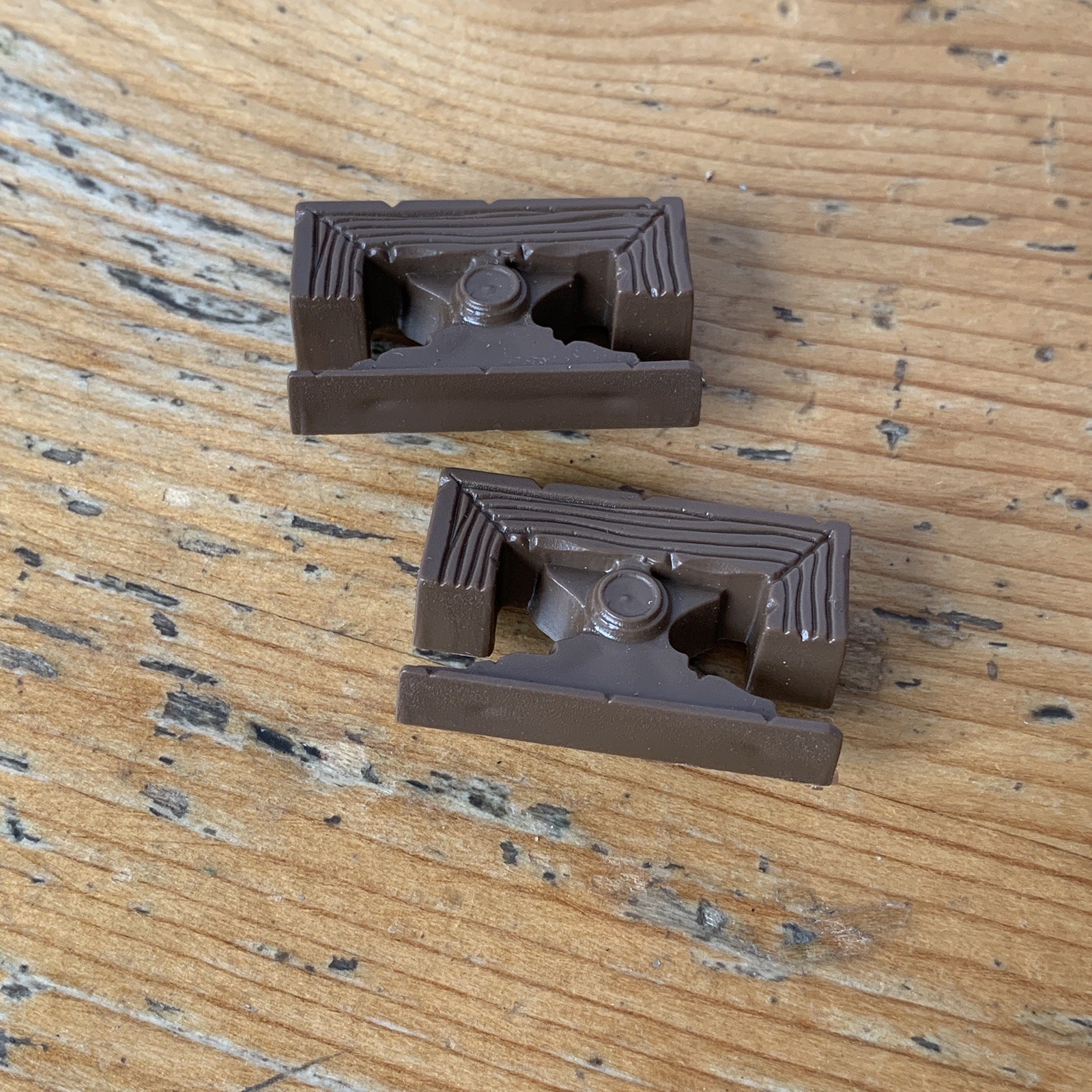 2 x Vintage 1990 HeroQuest Table End Leg Pieces - Hero Quest Parts
