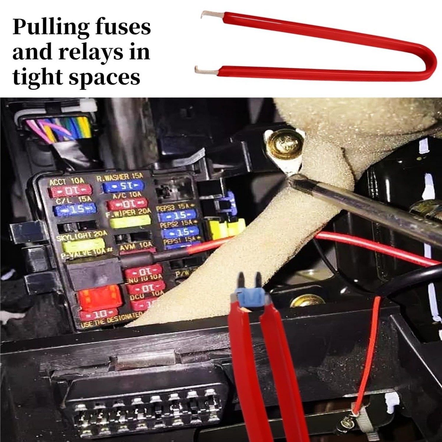 Relay Puller Pliers Fuse 4-Pack Automotive Red Puller Tool New