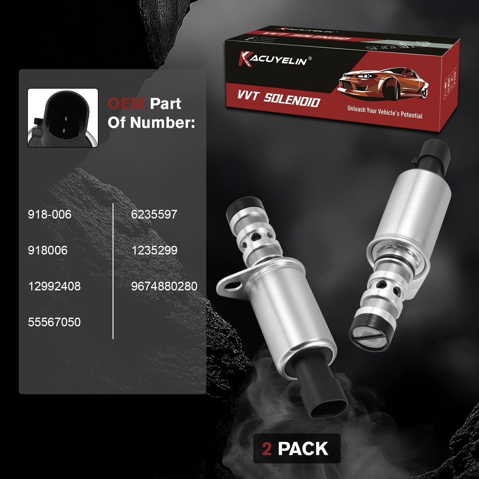 Engine Variable Valve Timing VVT Solenoid Oil Control Valve Compatible with Chev