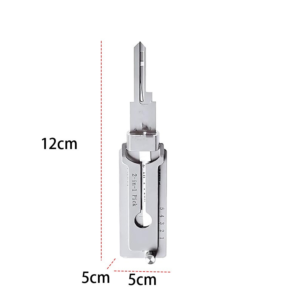 Key Decoder 2 In 1 Portable Lock Picking Set Hook And Pickup Tool Kit Ergonomic