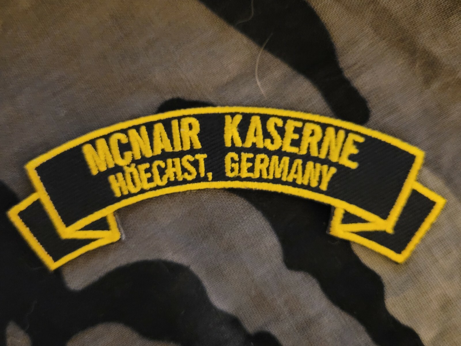 McNair Kaserne, Hoechst Germany 4" embroidered rocker tab patch