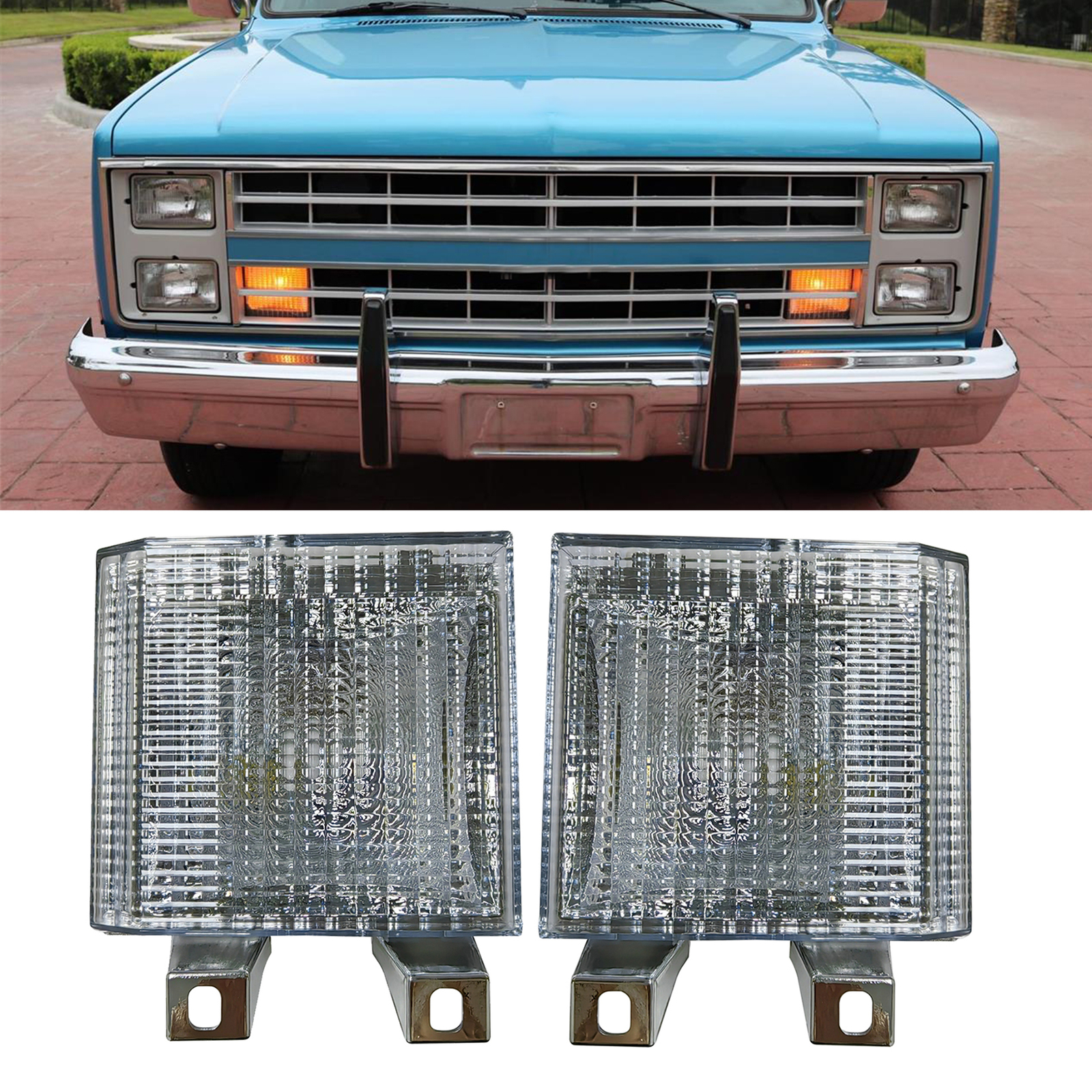 Turn Signal Side Corner Marker Lamp Light Pair Set For Chevy GMC Pickup Truck