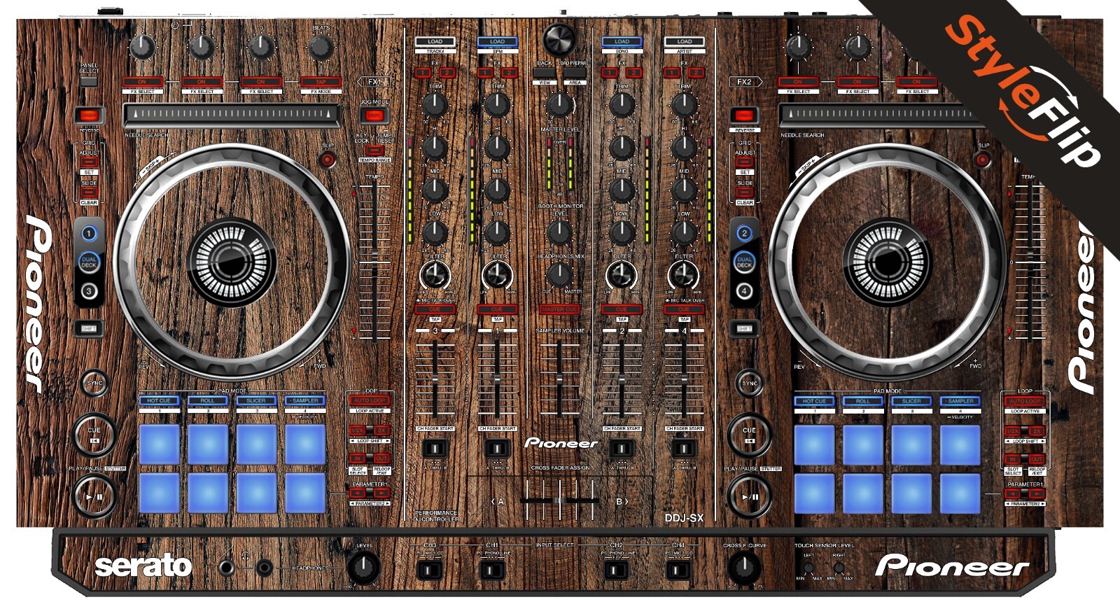 Pioneer DDJ-SX Skin | Wood Design 3 | Protective Decal | StyleFlip Skins