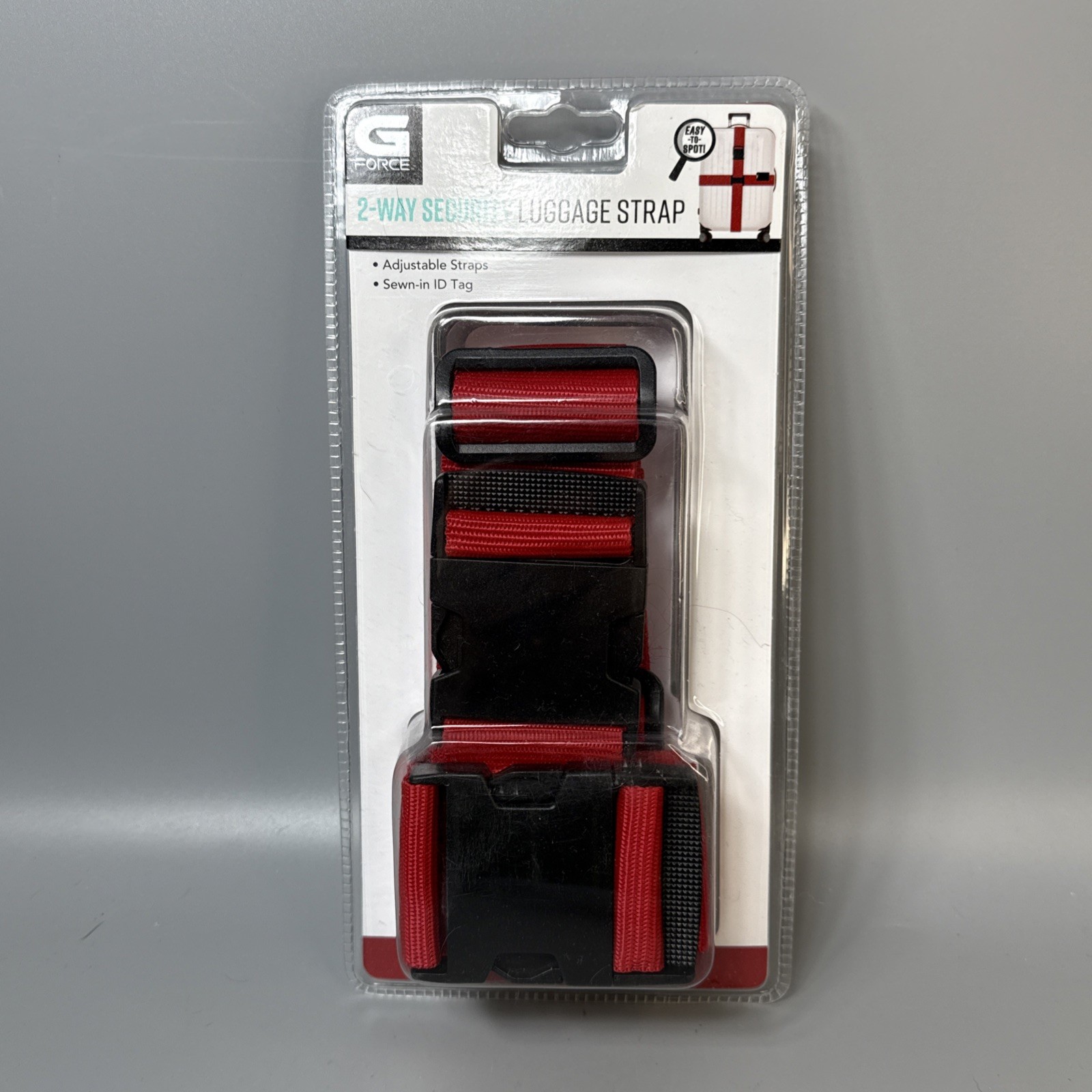 G Force 2-Way Security Luggage Strap 74.8 X 2 in Adjustable Red New Sealed