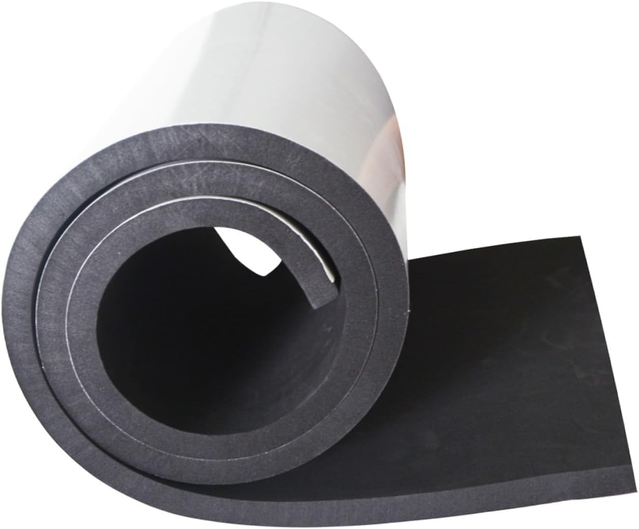 Closed Cell Neoprene Foam Rubber Sheet with Adhesive - 60 60 x 8 x 1/2, Black