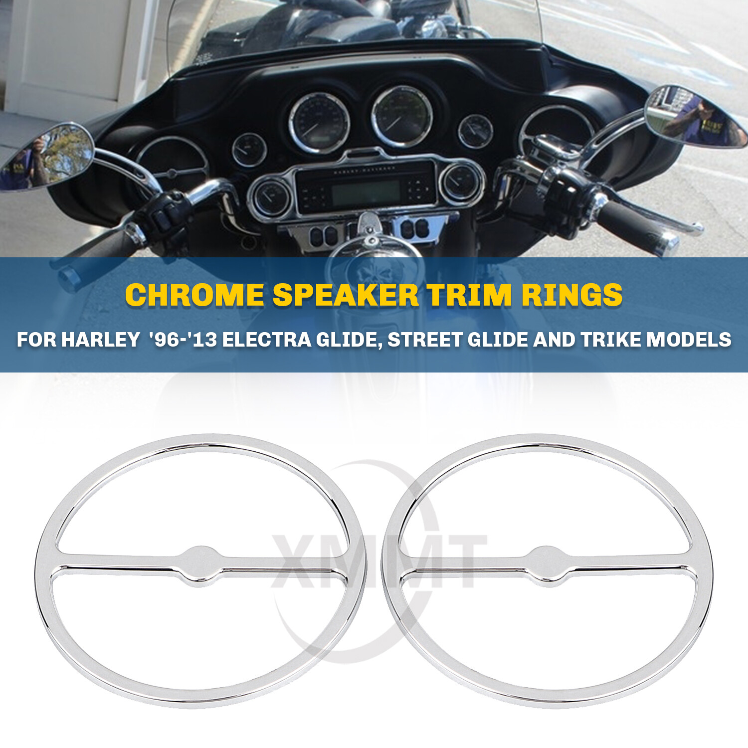 Speaker Inner Fairing Trim Cover For Harley Electra Glide EFI FLHTI Police FLHTP