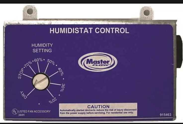 NEW GAF Master Flow H-1 POWER VENT Humidistat ADJUSTABLE 6879670
